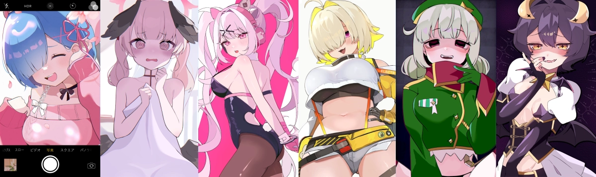 image Recent illustrations of MahouAko, NIKKE, Blue Archive and Re:Zero